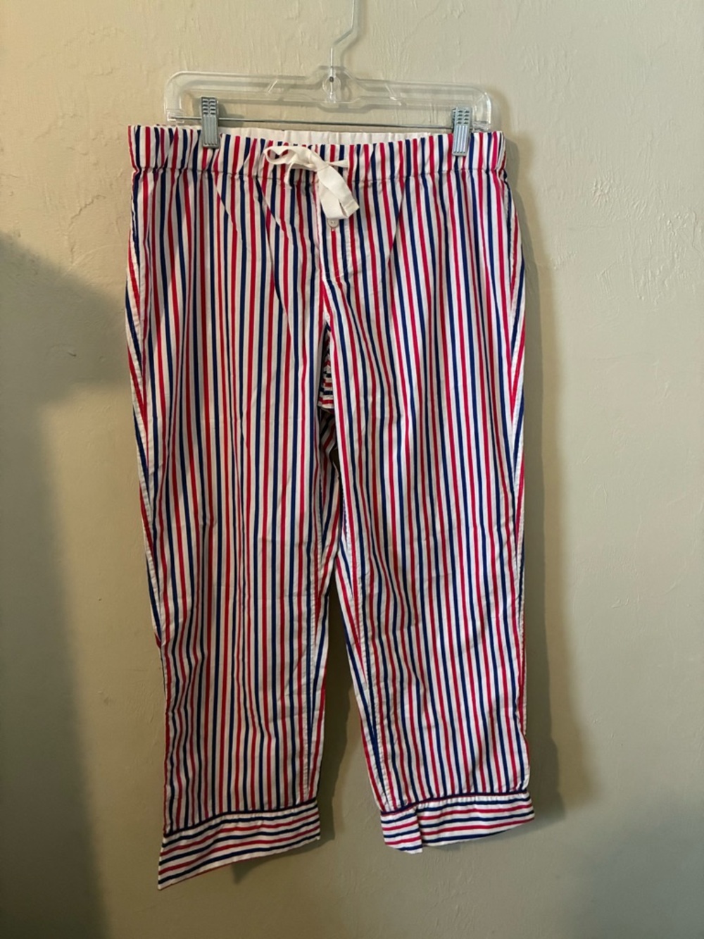 J. Crew 100% Cotton Red, White & Blue Striped Lounge Pants - Picture 2 of 5